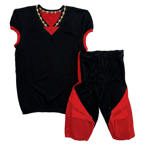 Ensemble d'uniformes de football américain personnalisés pour l'été |   Pantalon de football sublimé - Face avant |   Short anti-bactérien 100% polyester | - Product Image 2