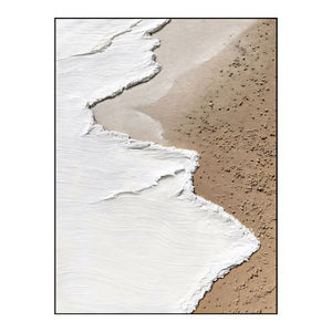 En gros Personnalisé Hôtel Oeuvres Original <span class=keywords><strong>Beige</strong></span> Blanc Océan <span class=keywords><strong>Plage</strong></span> <span class=keywords><strong>Peinture</strong></span> À L'huile Abstraite sur Toile Avec Sujet Paysage - Product Image 6