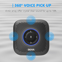 BOYA Blobby Pro Réduction du bruit Bt Haut-parleur 4 Mic Array USB Microphone de conférence pour les réunions Appels en ligne Streaming