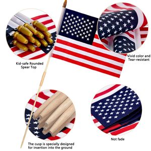 批发定制12x 18英寸美国三角旗旗，带多功能旗杆手持和接地 - Product Image 3