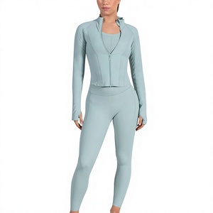 Survêtement tendance pour femme avec fermeture éclair, broderie color block personnalisée, coupe-vent en nylon deux pièces, nouveau design - Product Image 1