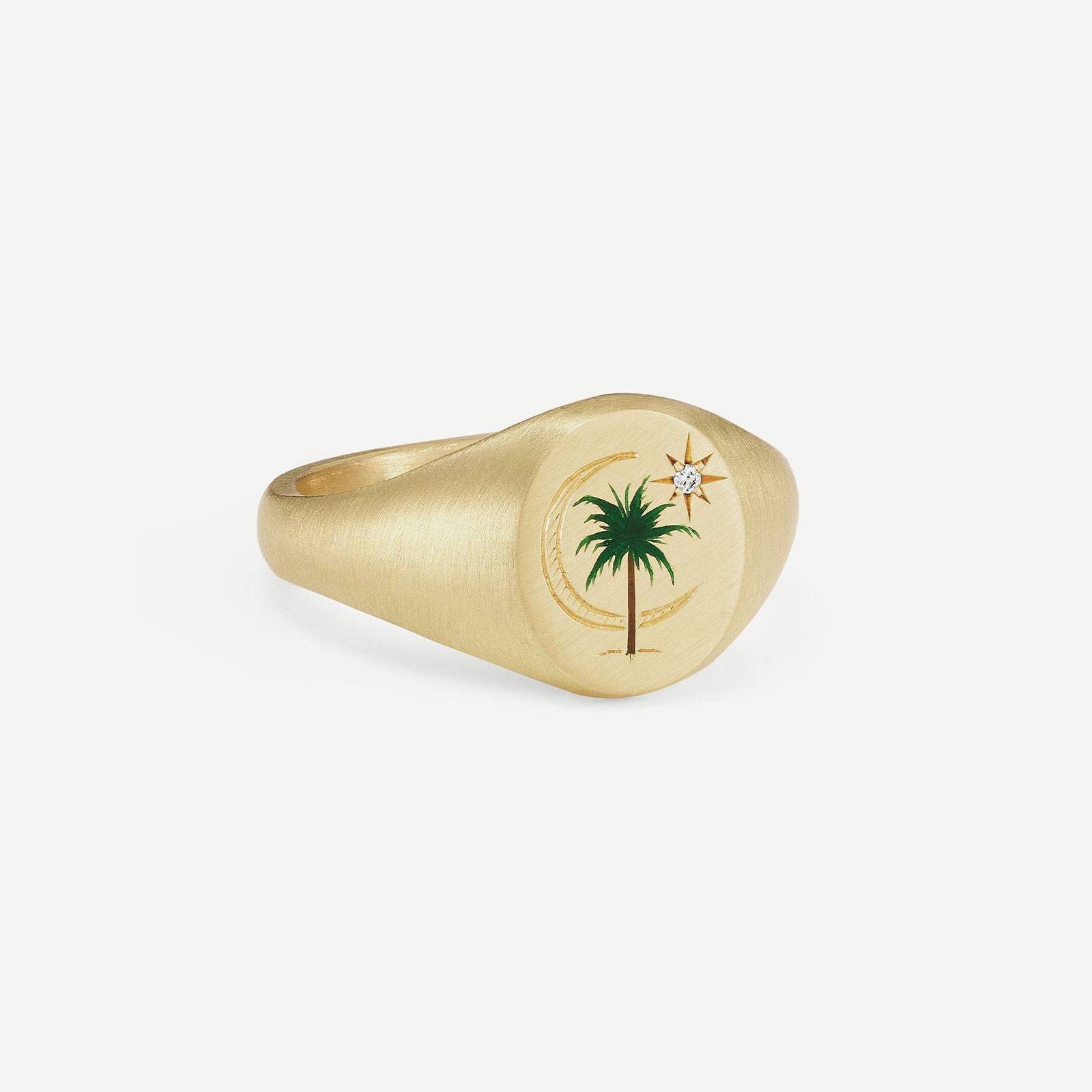 Anillo de palmera marrón
