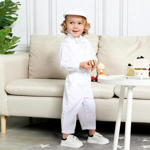 Ensemble de 5 pièces pour bébé, costume de cérémonie personnalisé en usine, veste, chemise, gilet, pantalon et nœud papillon, 3, 6, 9, <span class=keywords><strong>12</strong></span> <span class=keywords><strong>mois</strong></span>, tenue pour enfants pour photos d'anniversaire, fleurs - Product Image 5