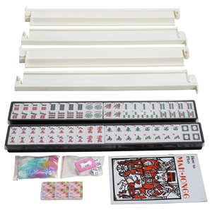 Jeu de Mahjong américain personnalisé, 166 tuiles <span class=keywords><strong>en</strong></span> acrylique de qualité, 4 supports/poussoirs de <span class=keywords><strong>couleur</strong></span> tout-<span class=keywords><strong>en</strong></span>-un, tuiles de Mahjong avec sac de transport - Product Image 2