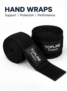 Bandages de soutien pour poignet TOPLINE, sangle réglable pour la musculation, protection de la paume pour hommes, noir, bandage pour les mains - Product Image 2