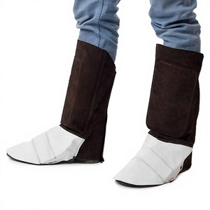 Cuir de vachette pleine fleur robuste, imperméable, antistatique, résistant à la chaleur (500-1000°C), coupe standard, pour la protection contre le feu et la sécurité des soudeurs - Product Image 1
