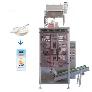 เครื่องบรรจุและบรรจุซองซอสแบบอัตโนมัติ 4 ขั้นตอน สำหรับซอสมะเขือเทศ เนยถั่ว มัสตาร์ด ซอสพริกหวาน และของเหลวอื่นๆ - Product Image 1