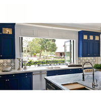 Fenêtre pliante en aluminium/PVC sur mesure pour villa, maison, hôtel, fenêtre de balcon en verre vitré