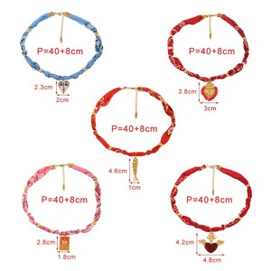 Collier en tissu imprimé perlé de la série Cœur en cuivre Asu, best-seller – Collier polyvalent pour femme, idéal au quotidien et pour le sport - Product Image 4
