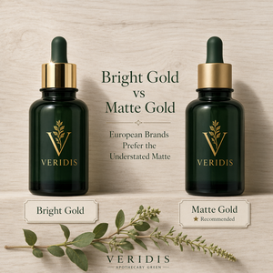 Étiquette personnalisée <span class=keywords><strong>en</strong></span> or mat avec transfert UV pour soins de la peau, pour emballages cosmétiques naturels <span class=keywords><strong>en</strong></span> verre, plastique recyclé et film écologique - Product Image 3