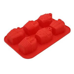 Molde Redondo Grande Antiadherente de 6 Cavidades para Pasteles, Moldes de Silicona para Hornear Cupcakes con Diferentes Diseños - Product Image 4