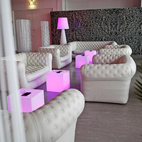 Lampe décorative LED cube pour jardin extérieur, télécommande sans fil, 16 couleurs variables, fonctionne sur piles, indice d'étanchéité IP54