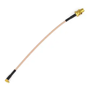 Antepara fêmea de Superbat SMA ao conjunto do cabo do RF da trança coaxial RG316 do ângulo direito MMCX