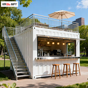 Café-bar préfabriqué, montage facile, café-restaurant avec cuisine en acier inoxydable, fibre de verre, aluminium - Product Image 3