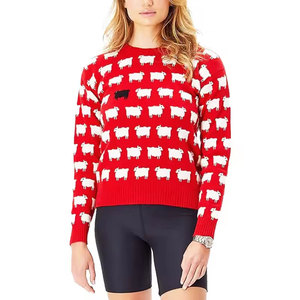 Pull en laine pour femme, design personnalisé, logo jacquard, pull en laine noir, pull en laine de princesse Diana - Product Image 2