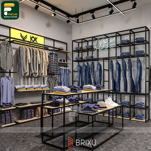 Présentoir Minimaliste pour Boutique de Vêtements – Panneau Vertical Grille pour Suspension de Vêtements – Meuble de Présentation pour Magasin de Détail - Product Image 3