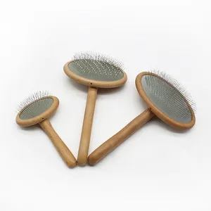 Houten Huisdier Schoonmaakmiddelen Grooming Brush Gereedschap Voor Honden En Katten Houten Massage Borstel