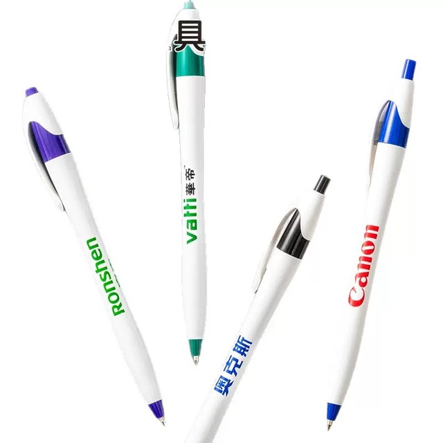 2025 Popular Customizable Logo Ballpoint Pens High Quality Plastic Promotional Gift Pen at Low Price