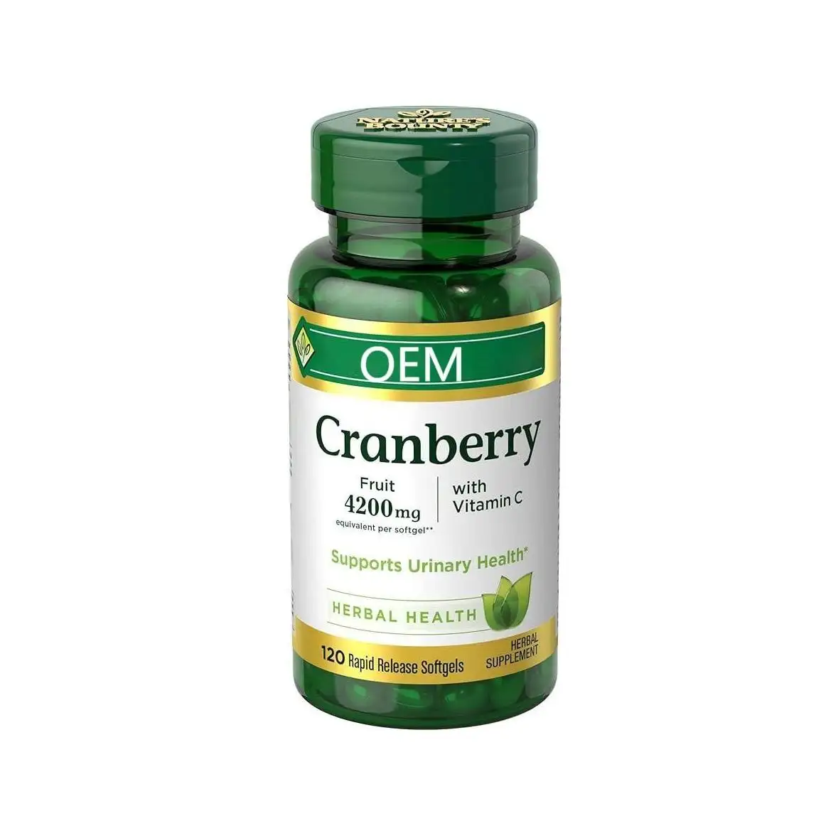 OEM suplemen herbal Cranberry mengandung VC, mempromosikan kesehatan sistem urin