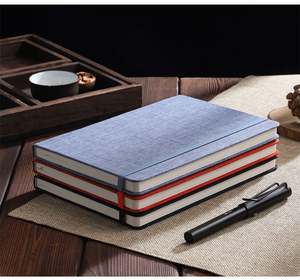 Cuaderno de costura diario comercial promocional de tapa dura de cáñamo con logotipo personalizado diario forrado corporativo juego de regalo térmico para empresa - Product Image 5