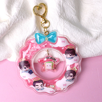 Nouveau pendentif de sac porte-clés anneau de natation personnalisé mini pendentif porte-clés anneau de natation gonflable