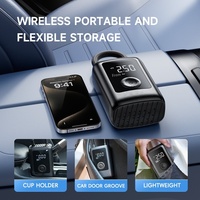 Compresseur d'air portable sans fil 12V pour voiture avec gonflage rapide, arrêt automatique, mini gonfleur de pneus intelligent, affichage numérique, certifié CE