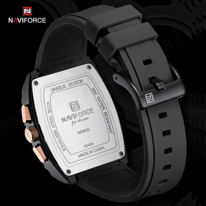 NAVIFORCE, nuevo reloj de pulsera 8025 para hombre, reloj de pulsera con calendario deportivo para hombre, cronógrafo de lujo, reloj de cuarzo de goma para hombre, regalo - Product Image 3