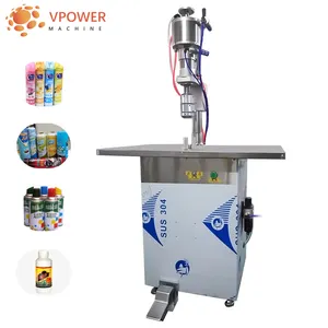 Small Pneumatic Gas Filling Machine For Aerosol Cans Deodorant Aerosol Filling Machine