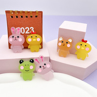 Breloques en résine lumineuse, accessoires pour poupées, matériel pour épingles à cheveux en colle crème DIY, bijoux, chaussures, gobelets à eau, breloques de dessin animé chien lapin, pendentif
