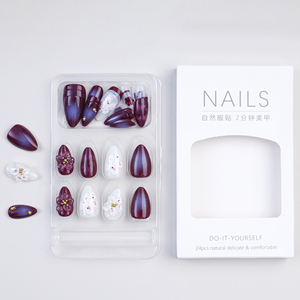 Luxe <span class=keywords><strong>Faux</strong></span> Ongles Fleur Conception 3d Cristal Mélange Bâton Presse sur Ongles En Gros Avec Diamants Nail Art Décoration - Product Image 3