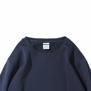 Logotipo personalizado Beige Estilo de moda Manga larga Otoño Fleece Jerseys Unisex Fleece Algodón Peso pesado Cuello redondo Sudadera - Product Image 1