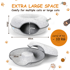 Nobleza removibile con cerniera Tunnel per gatti al coperto Cat House con comodo letto mobili per animali domestici per gatti - Product Image 2