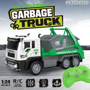 Iluminado 4 canales ciudad saneamiento limpieza plástico modelo coche Kit 1:24 camión <span class=keywords><strong>de</strong></span> <span class=keywords><strong>basura</strong></span> juguetes para niños con <span class=keywords><strong>Control</strong></span> <span class=keywords><strong>remoto</strong></span> - Product Image 2
