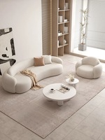 Chaise canapé simple pour salon crème Mobilier de loisirs Ensemble canapé pour hall d'hôtel avec table de négociation pour réception et balcon