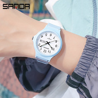 Montres de sport pour enfants Sanda 6060 de haute qualité, analogiques, avec cadran en résine Hardlex, mouvement à quartz japonais, résistantes à l'eau 3BAR