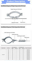 Support de poteau extérieur réglable en acier inoxydable avec sangle de fixation pour câble à fibre optique