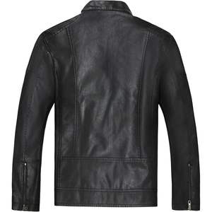 2025 chaqueta de motocicleta XS para hombre, cuello levantado, prendas de vestir ligeras de piel sintética, reversible, con aire acondicionado, diseño teñido liso 3D - Product Image 1