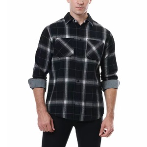 Chemise décontractée pour homme 2026 respirante, double face brossée, grande taille, en flanelle tricotée avec logo personnalisable, idéale pour le printemps - Product Image 5