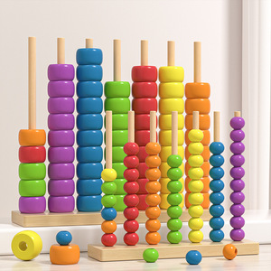 Giocattoli Educativi Montessori per Bambini: Anelli Impilabili, Perline Logiche, Abbinamento Numeri, Conteggio e <span class=keywords><strong>Apprendimento</strong></span> Matematico - Product Image 2