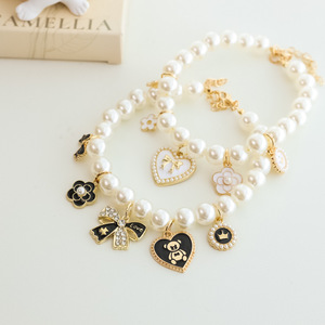 Collar para Mascotas con Lazo, Perla y Flor, Accesorios para Perros y Gatos - Product Image 4