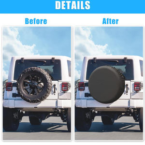 Pulato 190T <span class=keywords><strong>cubierta</strong></span> de motocicleta de poliéster ajuste Universal <span class=keywords><strong>para</strong></span> Jeep remolque RV SUV camión <span class=keywords><strong>16</strong></span> pulgadas diámetro de rueda Color negro 1 año - Product Image 6