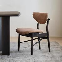 Chaise individuelle Xife, style rétro français, chaise de salle à manger design en bois massif, chaise de bureau avec dossier, chaise de restaurant style Wabi-Sabi, moderne