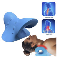 Oreiller de traction chiropratique pour le cou, soulagement de la douleur, alignement de la colonne cervicale, oreiller cervical à ventouses