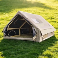 Tente de camping gonflable d'extérieur 8-12 personnes PVC imperméable 3000+mm Quatre saisons Double couche Ouverture automatique rapide en 12 secondes