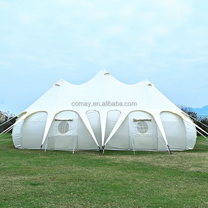 Tenda da Campeggio Familiare 9.5*8.9*4.4m per 4 <span class=keywords><strong>Stagioni</strong></span>, Impermeabile, Glamping, Outdoor, in Oxford 900D, Tenda Castello per Feste - Product Image 1