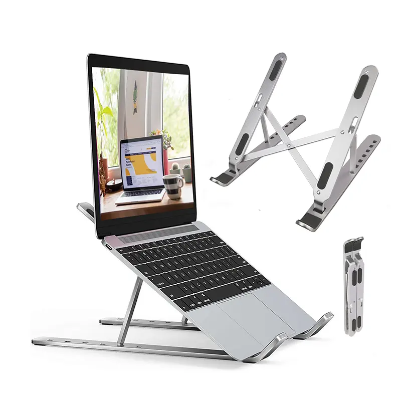 समायोज्य ऊंचाई तह लैपटॉप डेस्क तालिका धारक एल्यूमीनियम धातु पोर्टेबल foldable लैपटॉप खड़े हो जाओ