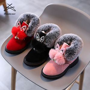 Botas infantis de inverno, botas para crianças, meninas, sapatos infantis, de pelúcia, tornozelo - Product Image 5