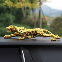 Statues d'animaux en or et argent 2026 pour la décoration intérieure, sculpture de tigre et de léopard en résine artisanale