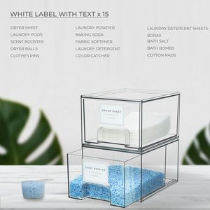 Lot de 4 contenants transparents empilables pour dosettes de lessive et distributeurs de feuilles de séchage, support de rangement pour tiroirs de buanderie - Product Image 5