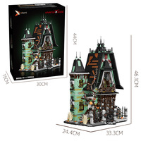 Brick Yue 66223 Ensemble de blocs de construction éducatifs à assembler, Modèle Château hanté Vue sur la rue, Jouets transfrontaliers